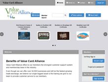 Tablet Screenshot of marketplace.valuecardalliance.com